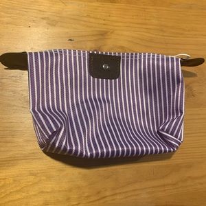 ❌SOLD❌ Purple White Stripped Cosmetic Case